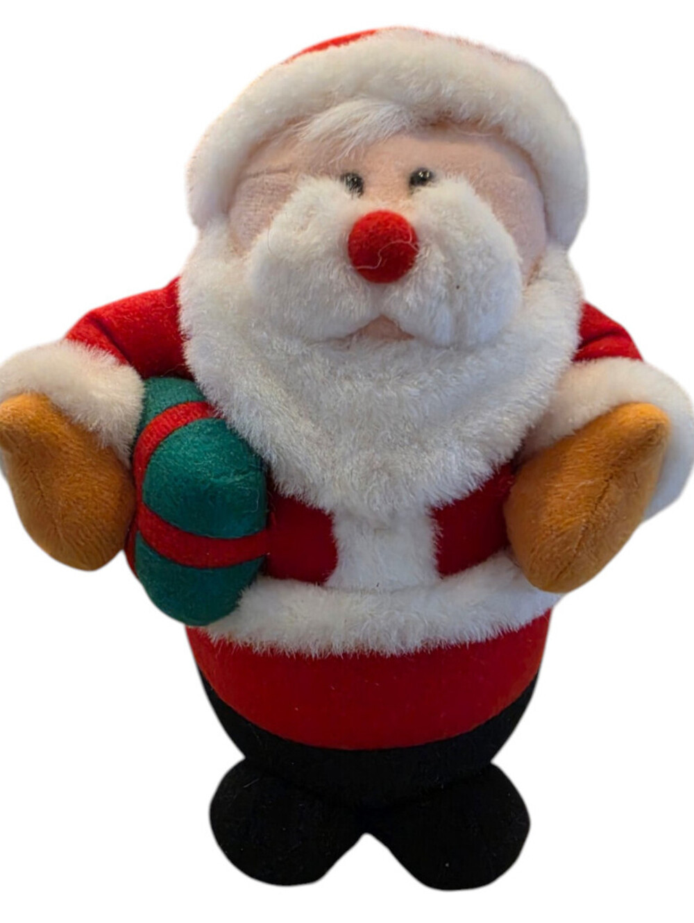 Vintage 1995 Avon plush musical dancing Santa Claus Christmas figurine